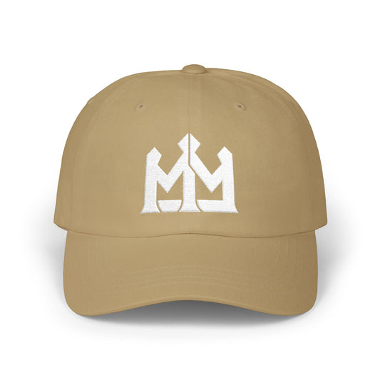 Dad Cap with White Crown Logo — Classic Baseball Hat for Men & Women