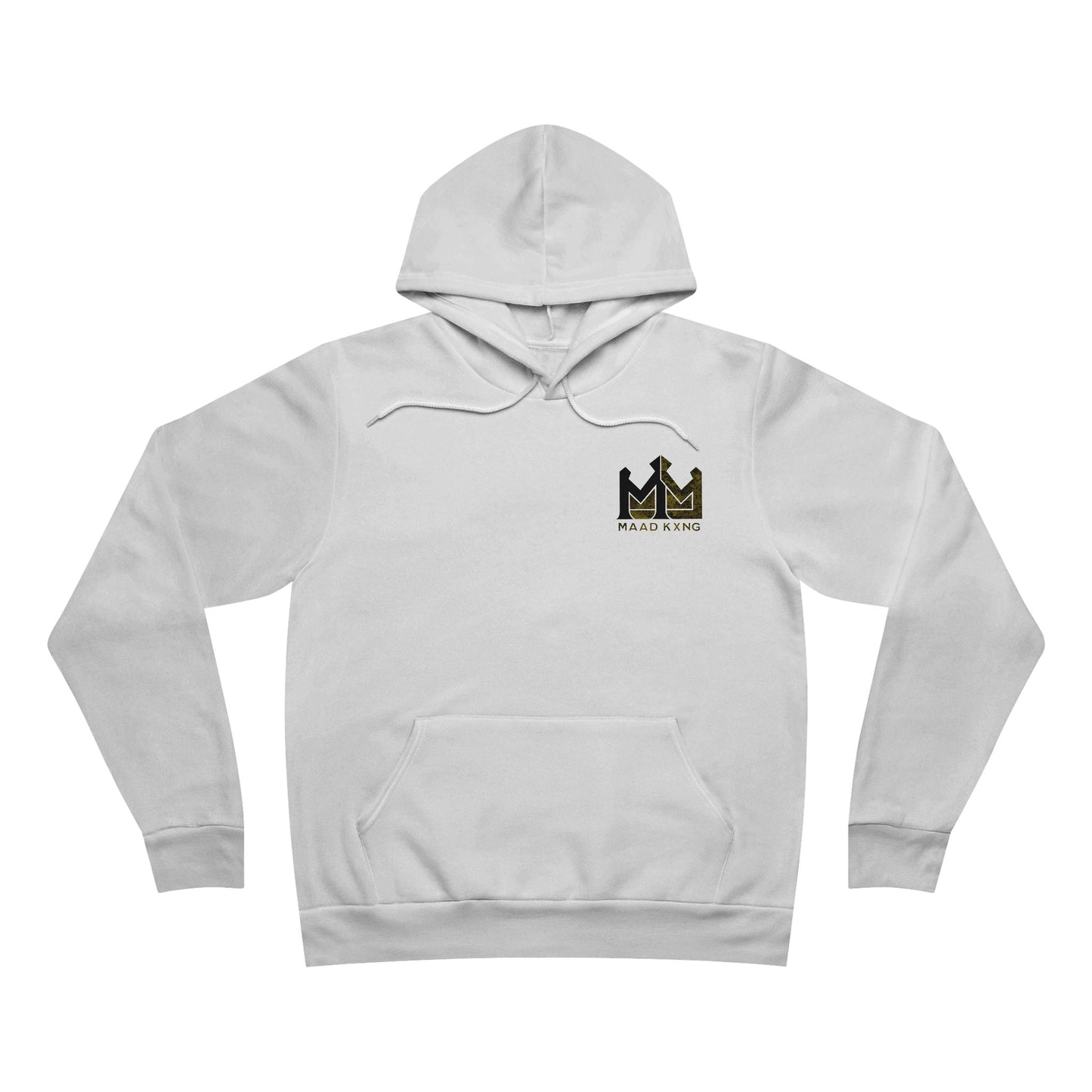 Crowned Kxng Logo Hoodie — Minimal Chest Emblem Pullover