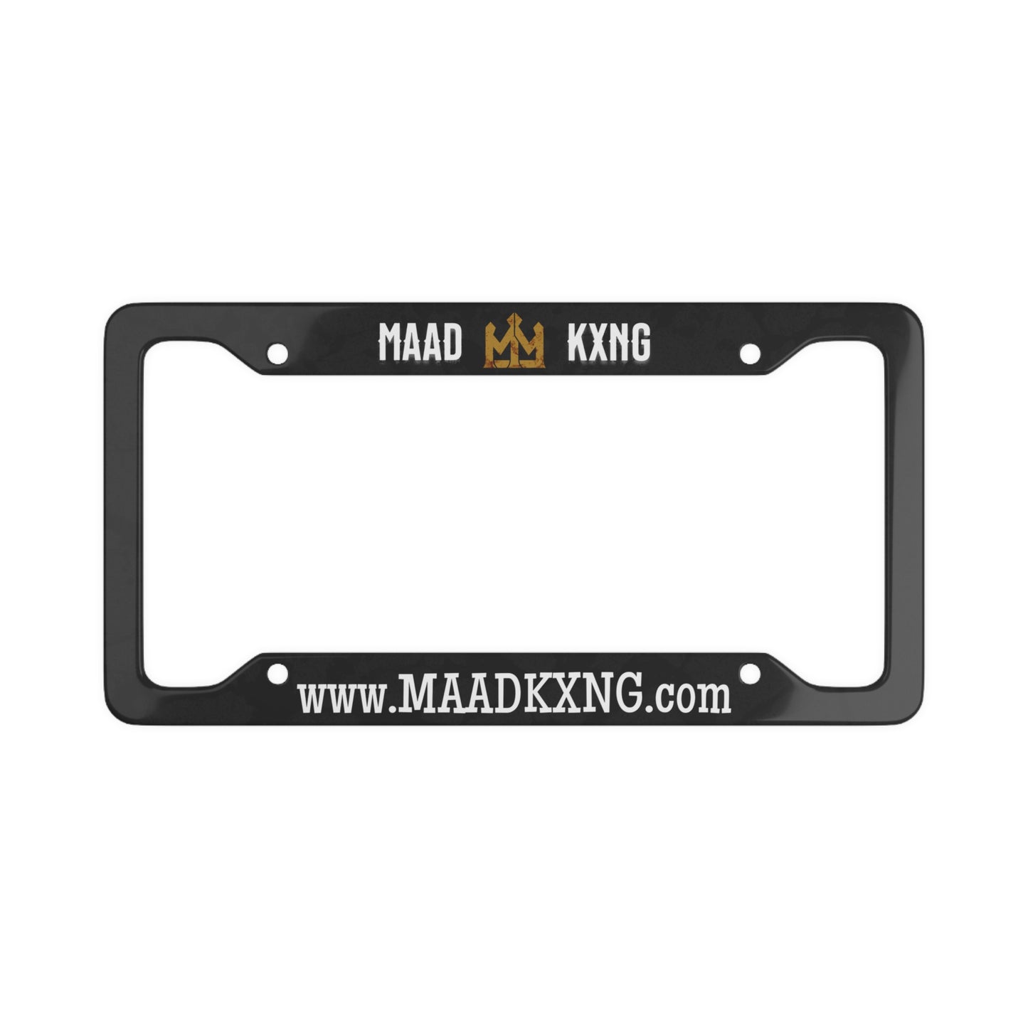 MAAD KXNG License Plate Frame – Black/White