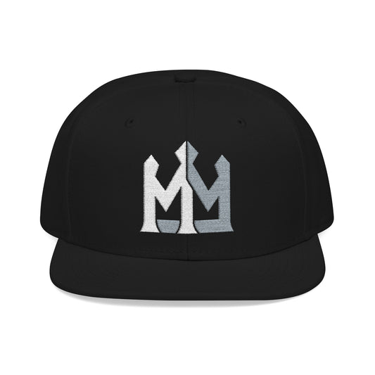 Embroidered Kxng's Crown Snapback Hat — Silver / White Streetwear Cap